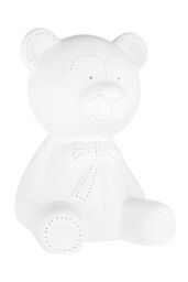 Orsina Kids Bear Night Light, Cute Sitting Bear Design In Soft Ceramic Finish, Gentle Glow To Soothe Children in White