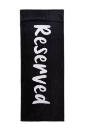 Catherine Lansfield 'Reserved' Beach Sun Lounger Towel in Black - thumbnail 4