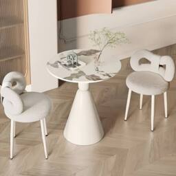 Ventryn Modern Butterfly Back Chair, Multi-use for Vanity & Computer in White - thumbnail 3