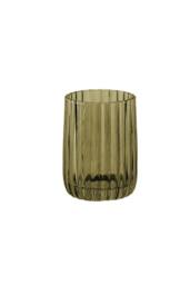Cosmic Toothbrush Holder, Tumbler, Resistant Glass, Forest, Lido Collection in Dark Green