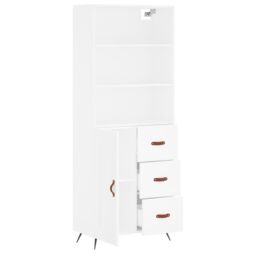Berkfield Home Highboard White 69.5x34x180 cm Engineered Wood - thumbnail 4