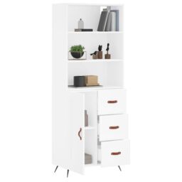 Berkfield Home Highboard White 69.5x34x180 cm Engineered Wood - thumbnail 3