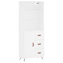 Berkfield Home Highboard White 69.5x34x180 cm Engineered Wood - thumbnail 2