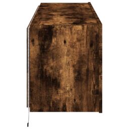 Berkfield Home TV Wall Cabinets with LED Lights 2 pcs Smoked Oak 60x35x41 cm in Brown - Size: 60 x 35 x 41 cm - thumbnail 9