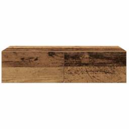Berkfield Home Wall Shelf with Drawers Old Wood 60x26.5x15 cm Engineered Wood in Brown - thumbnail 4
