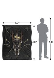 Warner Bros. Lord of The Rings Sauron Runes Silky Touch Super Soft Throw Blanket 152 X 127 cm in White - thumbnail 5