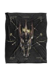 Warner Bros. Lord of The Rings Sauron Runes Silky Touch Super Soft Throw Blanket 152 X 127 cm in White - thumbnail 1