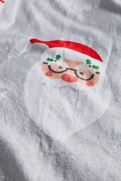 Catherine Lansfield 'Christmas Santa Spec-Tacular' Cosy Fleece Blanket Throw in Grey - Size: 130 cm x 170 cm - thumbnail 4