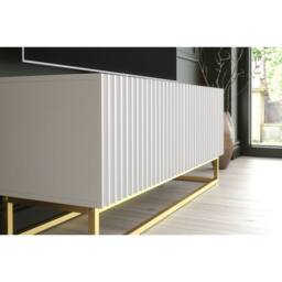 Creative Furniture Ripple TV Unit 100cm - White with Fluted Doors - thumbnail 5