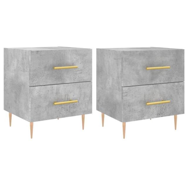 Berkfield Home Bedside Cabinets 2 pcs Concrete Grey 40x35x47.5 cm Engineered Wood - image 1