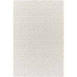 Livabliss Hygge-Hand Woven Charcoal White Wool Global Living Dining Bedroom Rug in Beige - Size: 90 cm x 150 cm - thumbnail 2