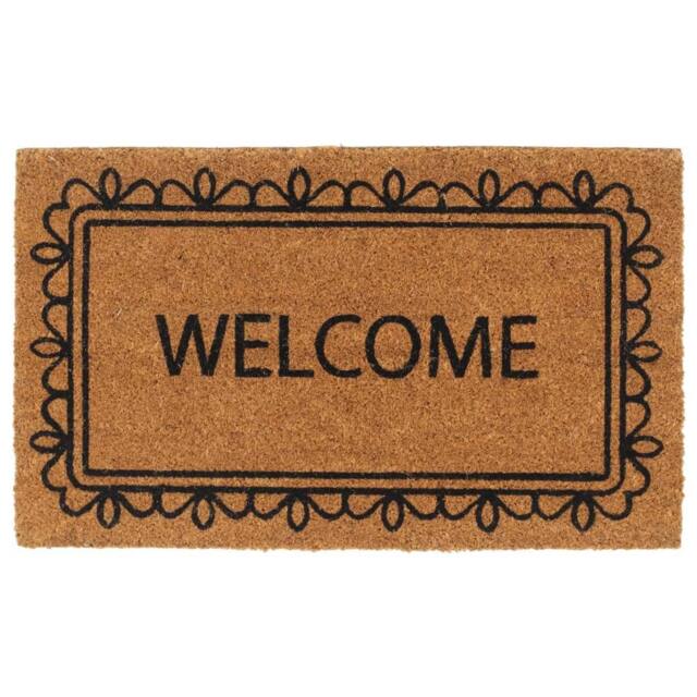 Berkfield Home Door Mat Natural 45x75 cm Tufted Coir in Brown - image 1