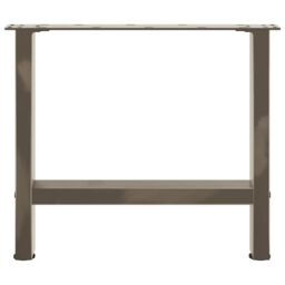 Berkfield Home Coffee Table Legs Natural Steel 2 pcs 50x(42-43) cm Steel in Grey - thumbnail 5