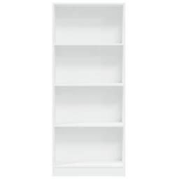 Berkfield Home Bookcase White 60x24x143 cm Engineered Wood - Size: 60 x 24 x 143 cm - thumbnail 4