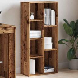 Berkfield Home Classic Book Cabinet Old Wood 50x25x104 cm in Brown - Size: 50 x 25 x 104 cm - thumbnail 4