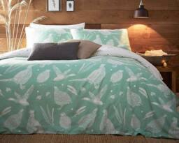 Creative Cloth Superking Duvet Moorland Birds Reversible Set Green - Size: Super King - thumbnail 1
