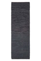 Homescapes Denver Leather Woven Hall Runner, 66 x 200 cm in Black - Size: 66 cm x 200 cm - thumbnail 2
