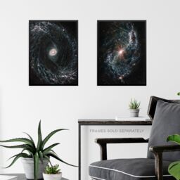 Artery8 Pack of 4 NASA James Webb Space Telescope Images Prelude to Supernova Gas Dust Galaxies NGC 7496 NGC 1433 Unframed Wall Art Living Room - thumbnail 6