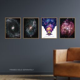 Artery8 Pack of 4 NASA James Webb Space Telescope Images Prelude to Supernova Gas Dust Galaxies NGC 7496 NGC 1433 Unframed Wall Art Living Room - thumbnail 2