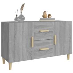 Berkfield Home Sideboard Grey Sonoma 100x36x60 cm Engineered Wood - Size: 100 x 36 x 60 cm - thumbnail 6