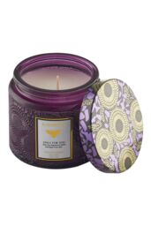 SHEONLY Juniper & Lavender Soy Wax Scented Candle with Embossed Cup in Purple - thumbnail 3