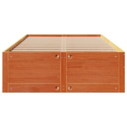 Berkfield Home Bed Frame without Mattress with Drawers Wax Brown 135x190 cm Double Solid Wood Pine - thumbnail 4
