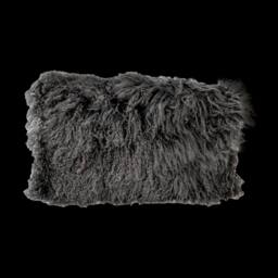 Native Natural Grey Curly Sheepskin Cushion 30x50cm - Size: 30x50 cm - thumbnail 2