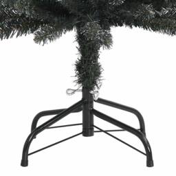Berkfield Home Beautiful Artificial Slim Christmas Tree with Stand Green 180 cm PVC - thumbnail 5