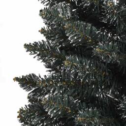 Berkfield Home Beautiful Artificial Slim Christmas Tree with Stand Green 180 cm PVC - thumbnail 6