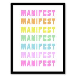 Artery8 Manifest Manifest Manifest Colourful Modern Framed Wall Art Print - Size: A4 - thumbnail 1