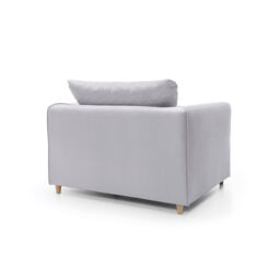 Abakus Direct Chicago Spill-Proof Velvet Armchair in Light Grey - thumbnail 5