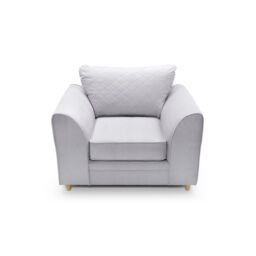 Abakus Direct Chicago Spill-Proof Velvet Armchair in Light Grey - thumbnail 6