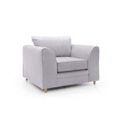Abakus Direct Chicago Spill-Proof Velvet Armchair in Light Grey - thumbnail 3