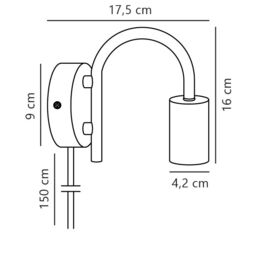 Nordlux Modern Indoor Wall Light Black Metal E27 Retro - No, IP20 - thumbnail 6
