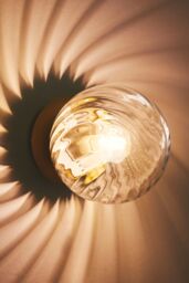 Nordlux Vintage Indoor Wall Light Brass Metal E14 Swirl Glass - No, IP20 in Gold - thumbnail 7