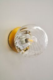 Nordlux Vintage Indoor Wall Light Brass Metal E14 Swirl Glass - No, IP20 in Gold - thumbnail 9
