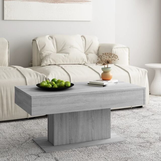 Berkfield Home Coffee Table Grey Sonoma 96x50x45 cm Engineered Wood - Size: 96 x 50 x 45 cm - image 1