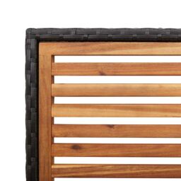 Berkfield Home Outdoor Chairs 4 pcs PE rattan, Solid acacia wood in Black - thumbnail 8