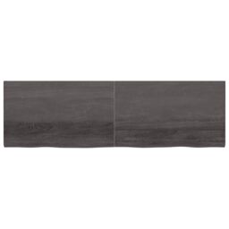 Berkfield Home Table Top Dark Grey 200x60x(2-4) cm Treated Solid Wood Oak - thumbnail 3
