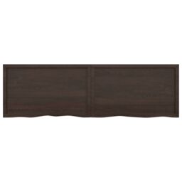 Berkfield Home Table Top Dark Grey 200x60x(2-4) cm Treated Solid Wood Oak - thumbnail 4