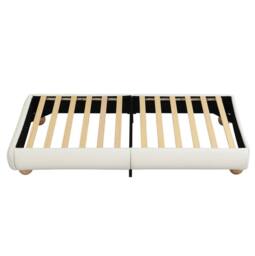 STILVORA Upholstered Bed 4ft6 Double with Circular Legs in Beige - thumbnail 6