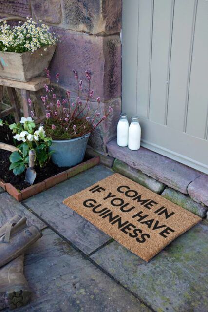 Artsy Mats Come in if You Have Guinness Doormat in Black - Size: 40 cm x 60 cm - image 1
