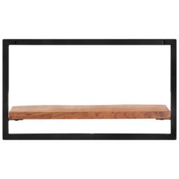 Berkfield Home Wall Shelves 2 pcs 60x25x35 cm Solid Wood Acacia & Steel in Brown - Size: 60 x 25 x 35 cm - thumbnail 3