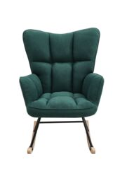 H&O Direct Classic Tufted Rocking Chair in Dark Green - thumbnail 3