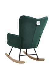H&O Direct Classic Tufted Rocking Chair in Dark Green - thumbnail 5