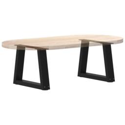 Berkfield Home Modern Dining Table Legs V-Shape 2 pcs Black 30x(30-31.3) cm Steel - thumbnail 8