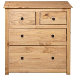 Berkfield Home Sideboard 80x40x83 cm Pinewood Panama Range in Brown - Size: 80 x 40 x 83 cm - thumbnail 6