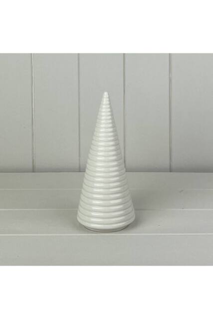 KDMD White Festive Glazed Ceramic Tree Ornament - image 1