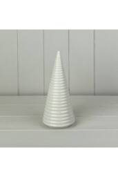 KDMD White Festive Glazed Ceramic Tree Ornament - thumbnail 2
