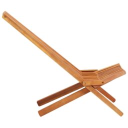 Berkfield Home Folding Outdoor Lounge Chairs 2 pcs Solid Acacia Wood in Brown - thumbnail 4